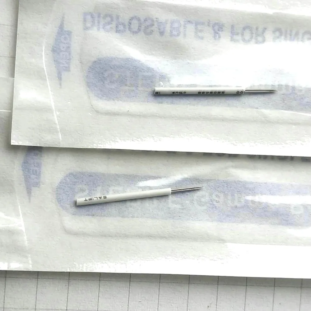 500 шт. микроблейдинг Laminas tebori Circular R3 pin Круглые лезвия для подводки 3RL Иглы татуажа