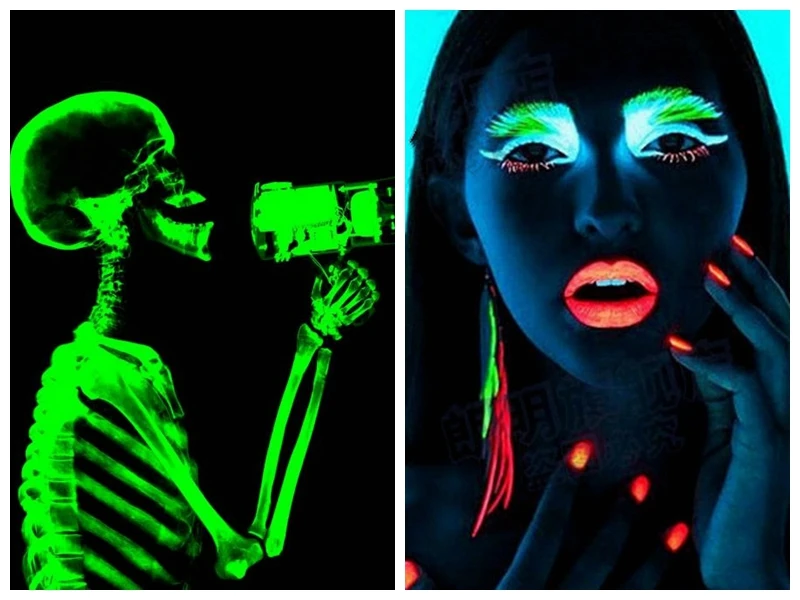 Яблоко зеленый светящийся порошок украшение ногтей люминесцентный Пигмент