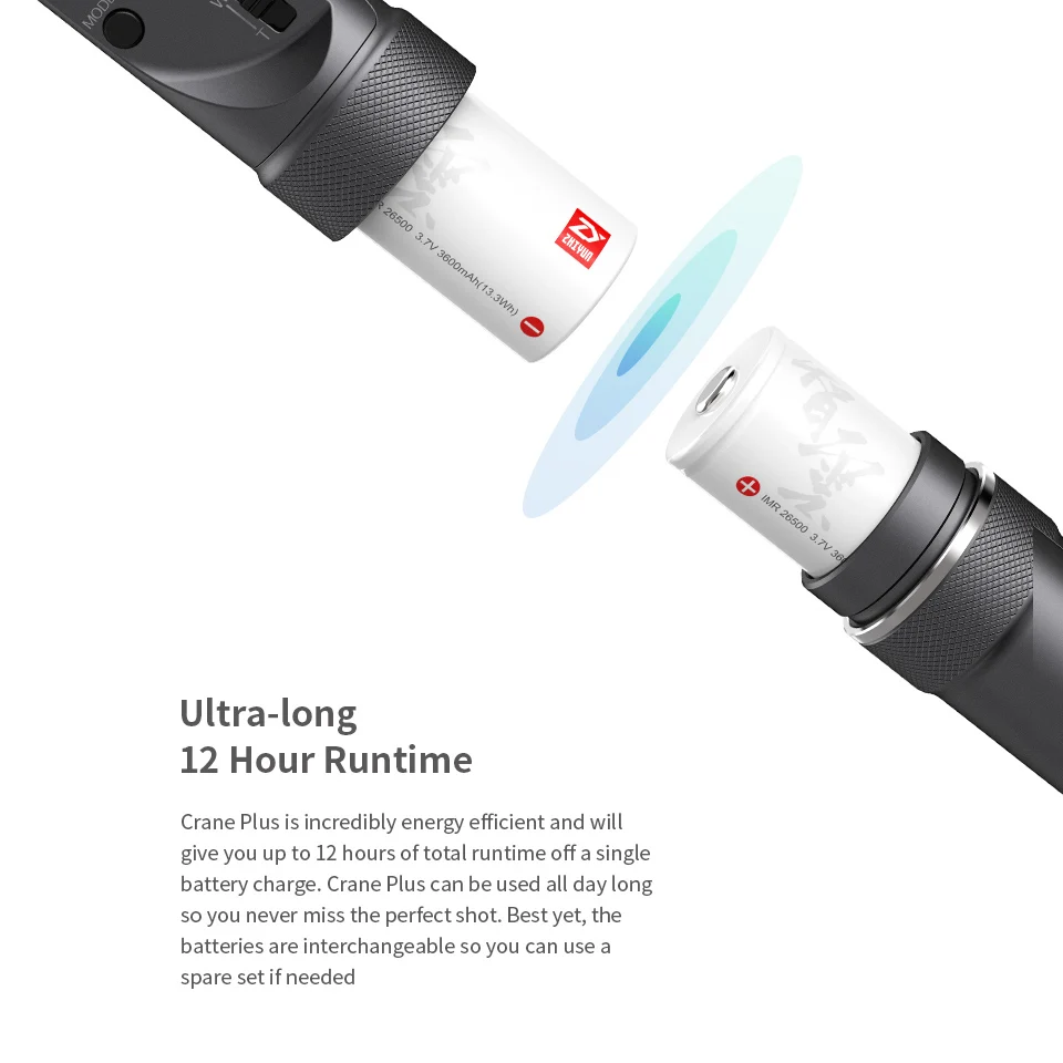 Стабилизатора ZHIYUN Crane Plus 3-осевая Быстрый баланс моторизованный карданный вал Для беззеркальных Камера цифровых зеркальных однообъективных камер, Поддержка 2,5 кг POV режим ручной