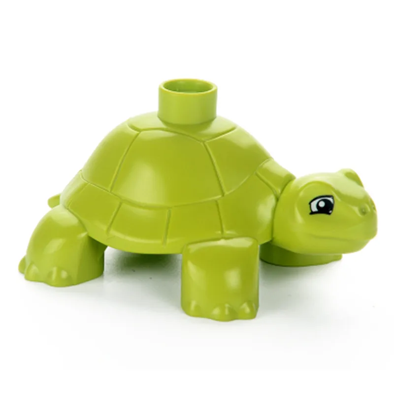 Конструктор Duplo, морские животные, Акула, Кит, гиппокамп, краб, осьминог, большие строительные блоки, игрушки для детей, Duplo, животные - Цвет: dpj054