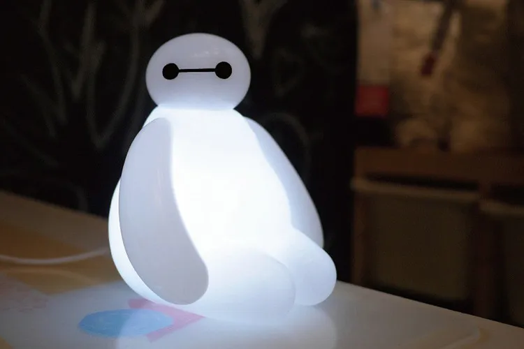 Меняющий цвет большой герой 6 Baymax USB зарядка светодиодный ночник настольные лампы подарок для малышей Детские лампы
