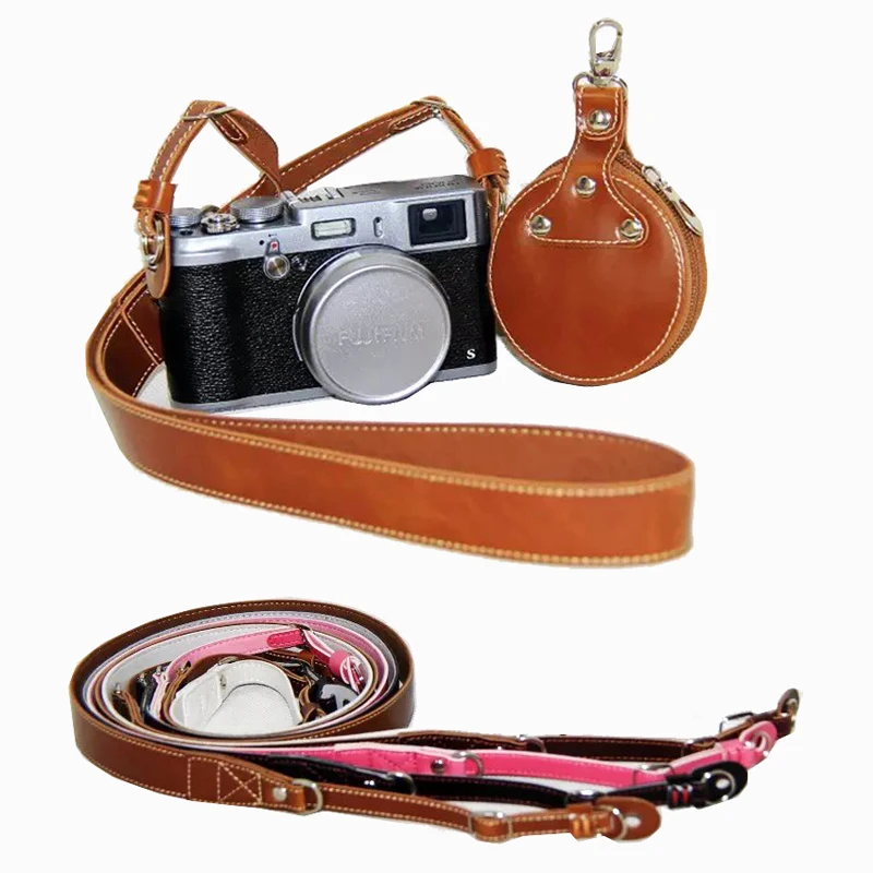Vintage PU Leather DSLR Fast Camera Strap Shoulder Belt Neck Strap Fit Canon Nikon Pentax Fuji Leica Olympus Panasonic SLR