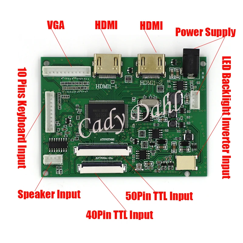 VGA двойной HDMI аудио ЖК-контроллер плата + динамик для Raspberry Pi PC Matrix 5 &quot-10 1&quot 60P 50P 40P