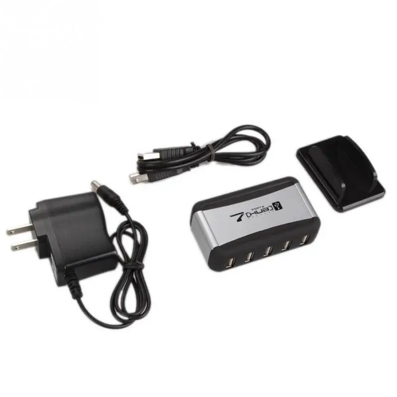 Usb-хаб адаптер питания переменного тока конвертер USB 2,0 прочный 7 портов Высокая скорость для ПК ноутбук концентратор Прямая поставка#0824 Новинка