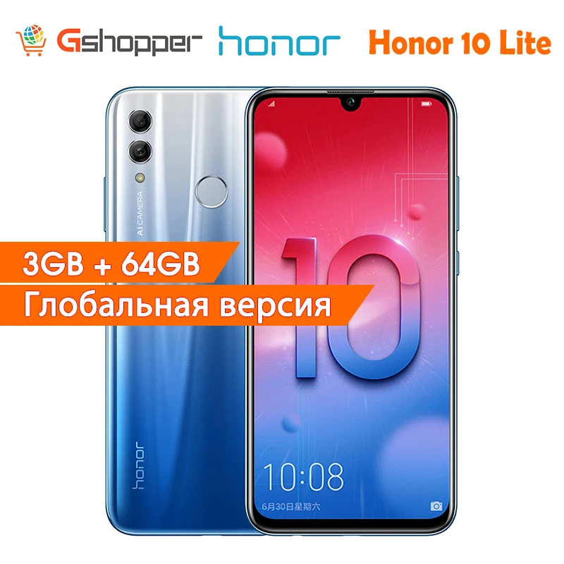 Honor 10 Lite глобальная версия смартфон 6 21 дюймов 2340*1080 Восьмиядерный | Отзывы и видеообзор
