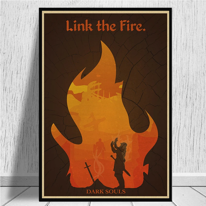 Dark Souls Classic Game Canvas Paintings Vintage Wall Posters Stickers Home Decor Gift Дом и сад