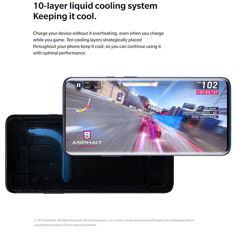 Oneplus 7 Pro мобильный телефон 8 Гб 256 г Snapdragon855 Octa Core 6,6" 1440x3120p 19,5: 9 Полный Экран 16MP+ 48MP Камера NFC