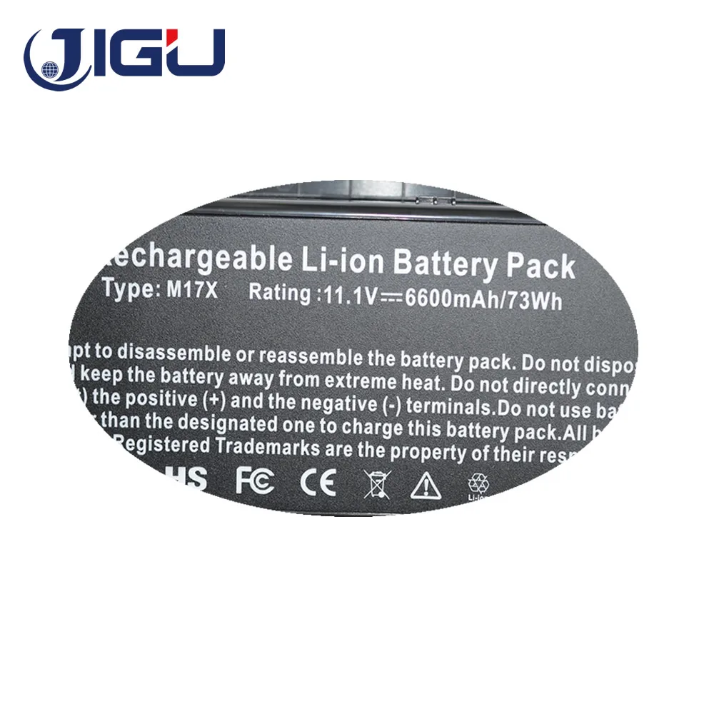 JIGU Новый аккумулятор для ноутбука 318 0397 7XC9N C0C5M 451 11817 BTYVOY1 DELL Alienware M17X R3 R4 11 1 V 9