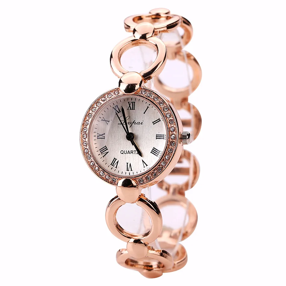 

Fashion women watches brand dress quartz watch luxury ladies bracelet wristwatches Exquisite Rhinestone gift clock @F
