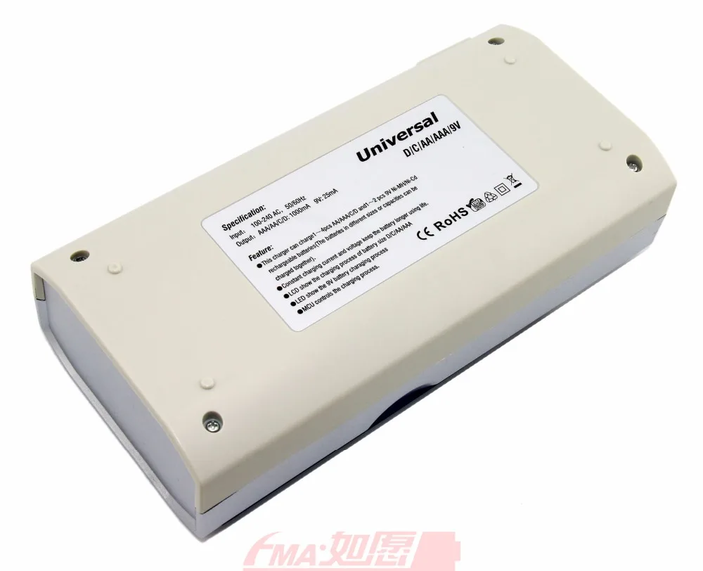 Intelligent Smart Charger Discharger for Size D C SC A 4/5A AA 2/3AA 4/5AA AAA or 9V Ni-MH Ni-Cd Battery LCD display status | Электроника