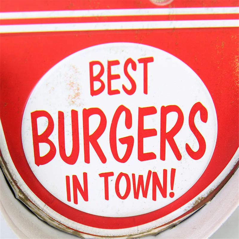 Ретро Momma's хорошая еда светодиодный оловянные вывески гамбургеров пицца