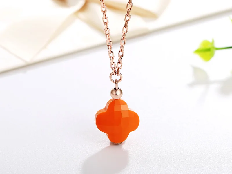 FORIS модные ювелирные изделия розовое золото Luckly умный кулон подходит ожерелье