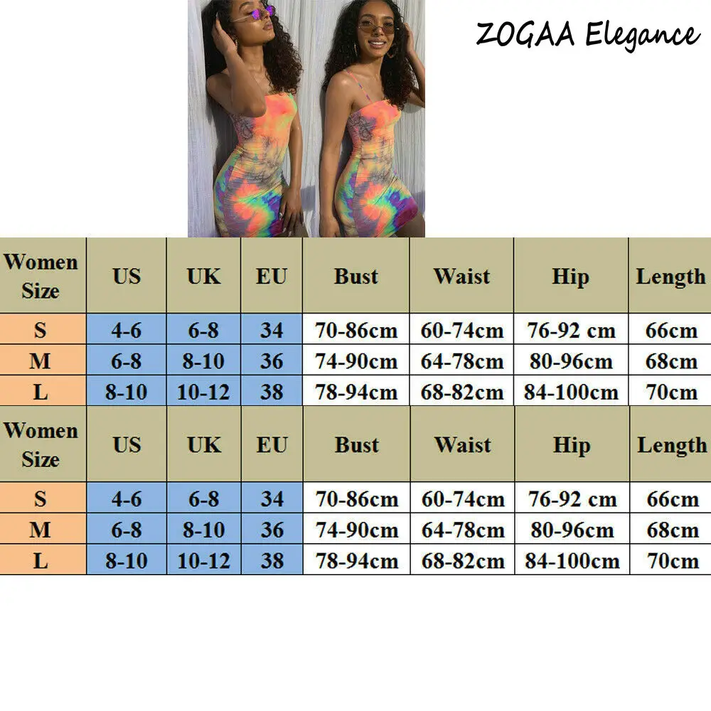 

2019 Brand New Women Female Sling Sleeveless Slash Neck Tie Dyeing Print Bodycon Short Mini Pencil Dress for Party Cocktail Club