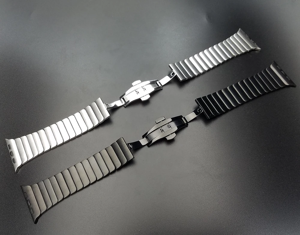Ремешок для наручных часов Apple watch 42/38/40/44 мм Бабочка застежка из нержавеющей стали