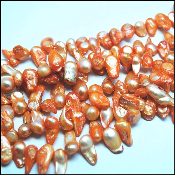 40cm length pearl chips orange mother of nice beads accessories strings size 10-15mm diy | Украшения и аксессуары