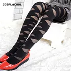 COSPLACOOL Япония Harajuku летние полосатые перекрестные ремешки Модные женские колготки чулки пикантные женские колготки до колена в комплекте