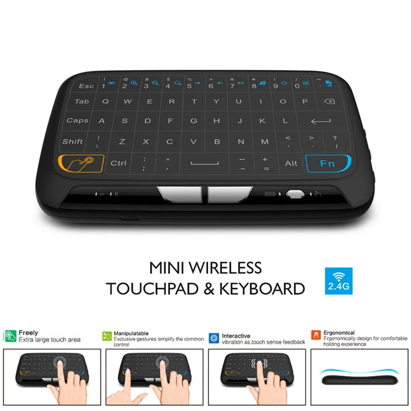 Мини беспроводная клавиатура 2 4G Портативная с тачпадом мышь для Windows Android/Google/Smart