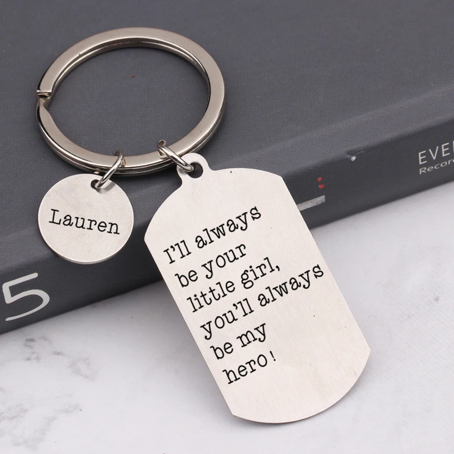 Персонализированный брелок с именем на заказ для отца и дочери специальные