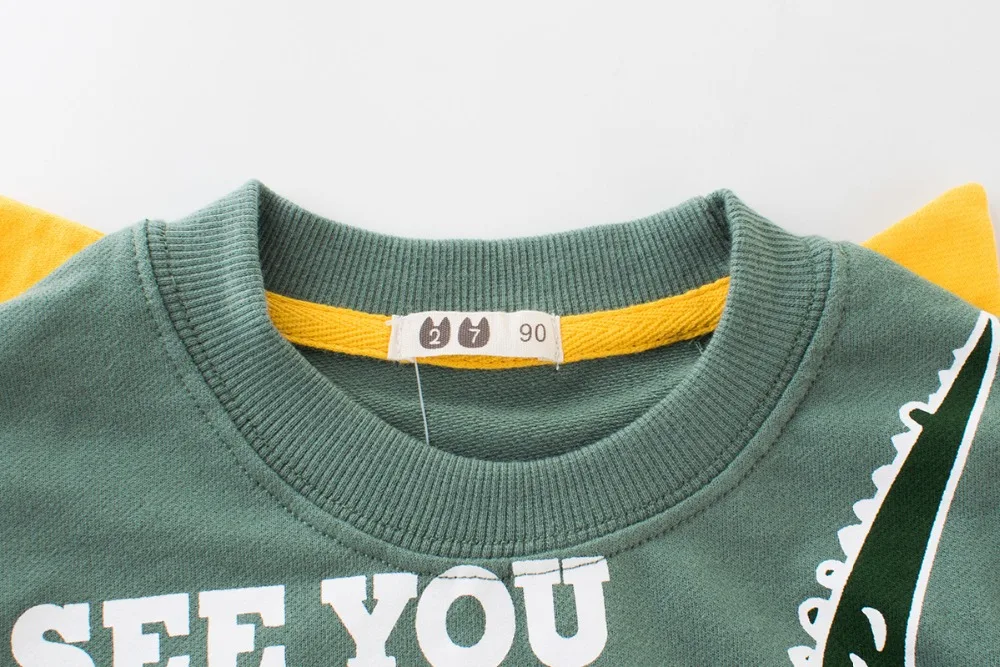 2018 Весна Детская одежда махровые свитер с длинными рукавами мультфильм милый