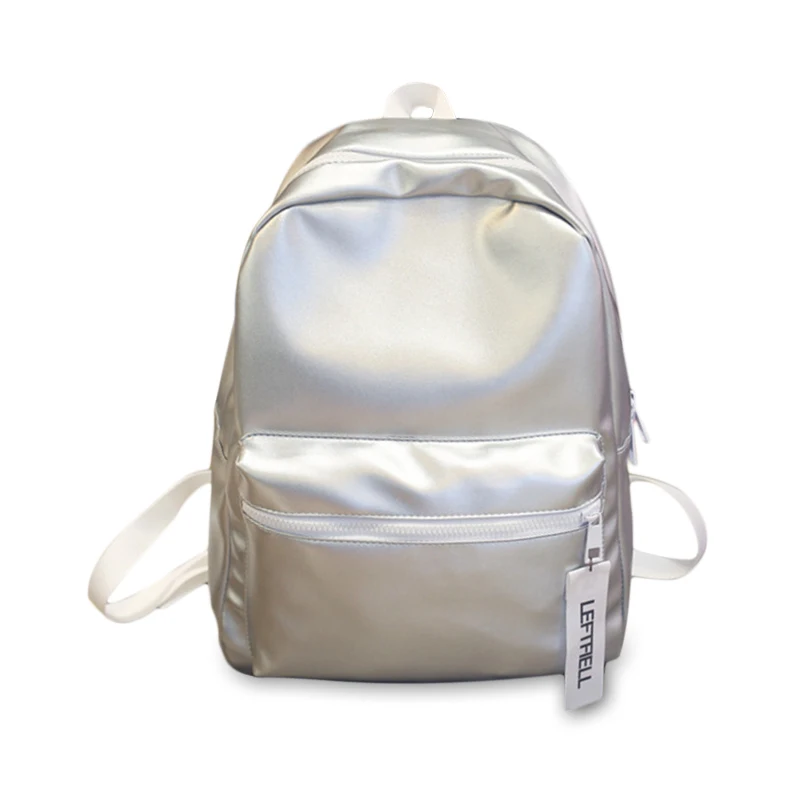 2018 Новый Лидер продаж для девочек глянцевый серебристый рюкзаки искусственная