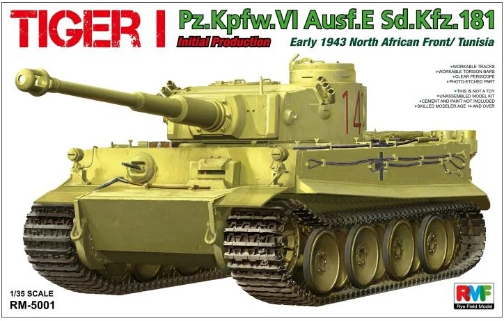 RMF 1/35 RM-5001 немецкий Tiger I Pz.Kpfw.VI Ausf.E Sd.Kfz.181 RFM Игрушки и хобби
