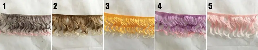 20cm Wave doll wig Новые DIY Мини трессы 20*100 см кукольный парик большая волна высокотемпературный материал парик для BJD аксессуары для кукол - Цвет: 20cm Wave doll wig