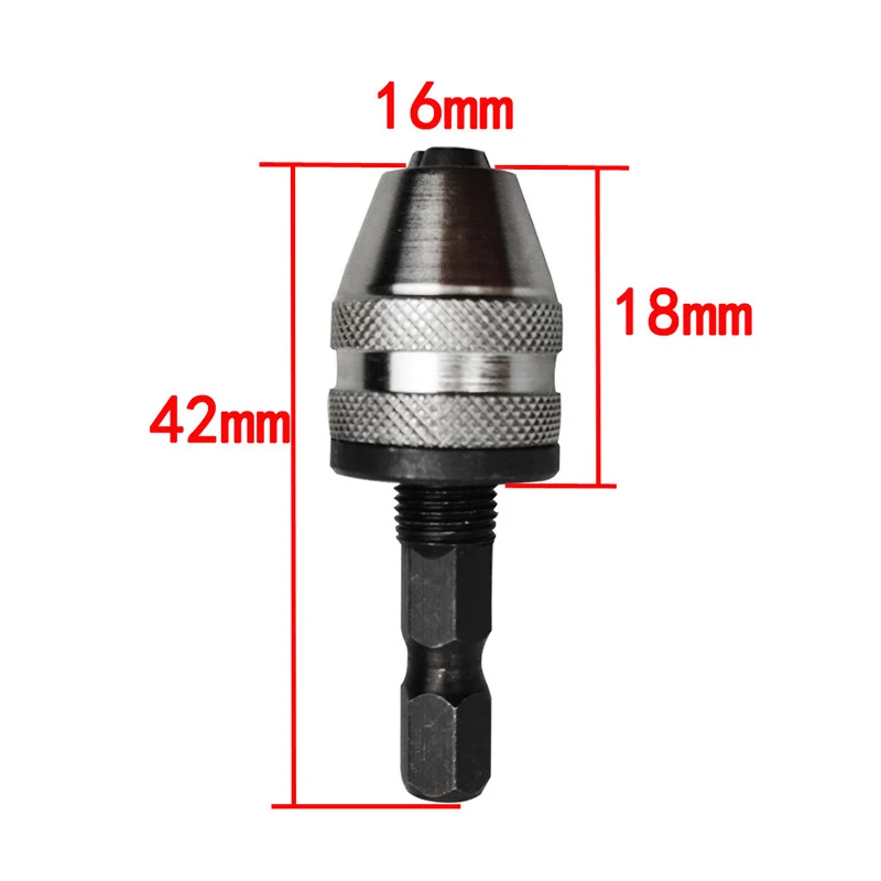

New Hot 1/4" 6mm Keyless Chuck Driver Screwdriver Drill Bit Hex Shank Adapter Converte Quick Change