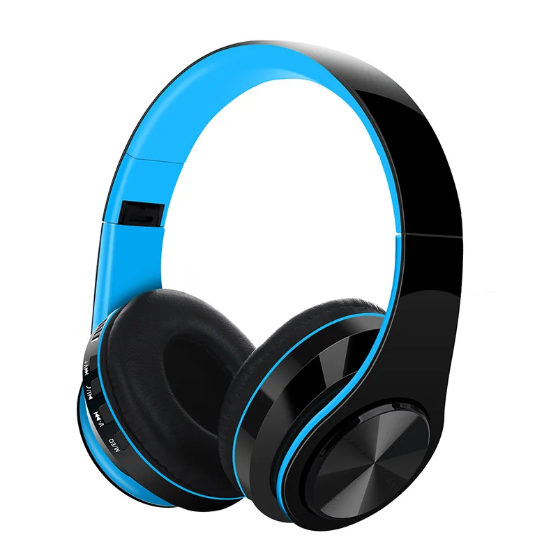 Blue Hi-Fi стереонаушники Bluetooth наушники Музыкальная гарнитура FM Spport sd-карта с микрофоном для мобильного телефона Xiaomi iphone Sumsamg Tablet - Цвет: Blue