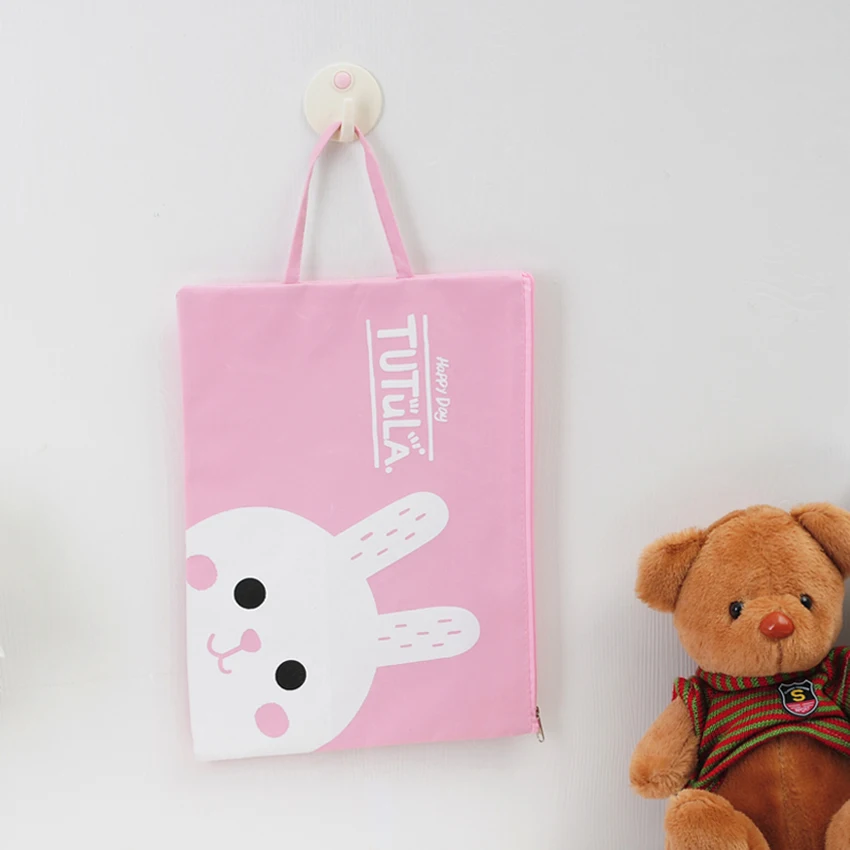 33*24cm Canvas File Folder Durable Zipper Document Bag A4 Paper Storage Organizer Student Stationery Cartoon Pattern Handbag | Канцтовары