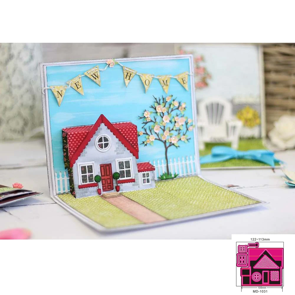 Сельский дом набор формы металлические режущие штампы трафарет альбом для