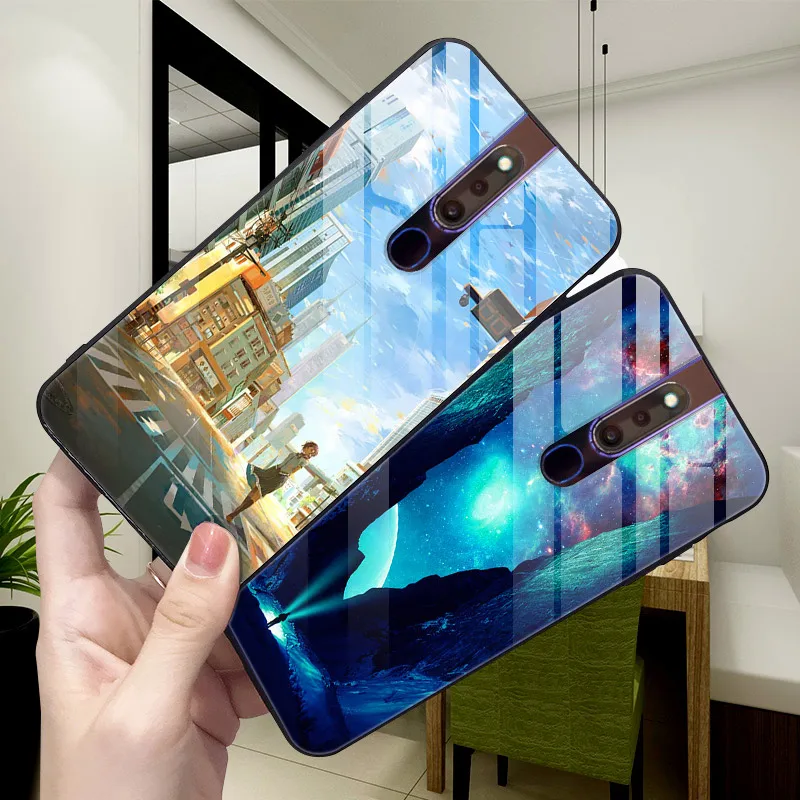 6,5" для OPPO F11 Pro чехол закаленного стекла задней панели жесткий чехол для OPPO F11 Pro F11Pro F 11 Pro чехол OppoF11Pro крышка бампера