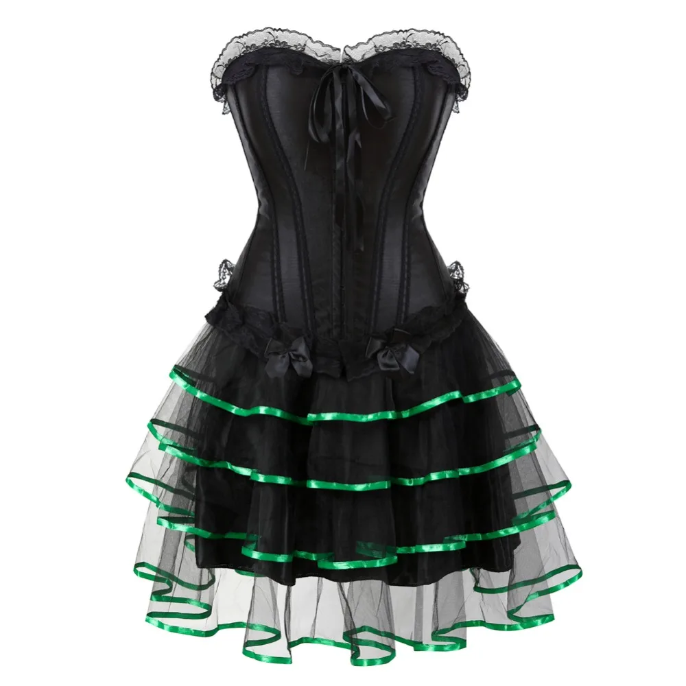 Сексуальная кружевная бейка корсет платье юбка Для женщин с косточками на