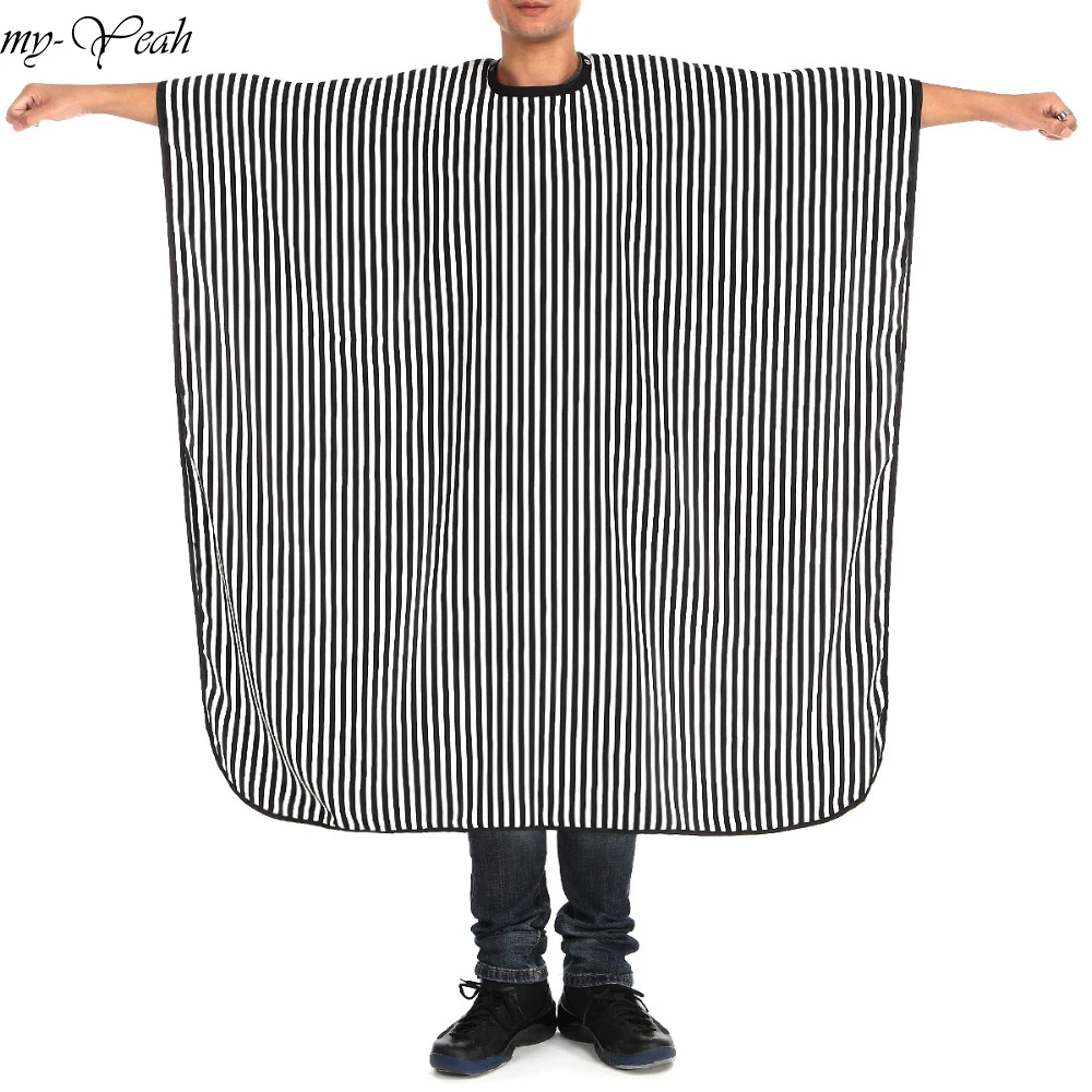 Накидка парикмахерская для взрослых водонепроницаемый сарафан в полоску