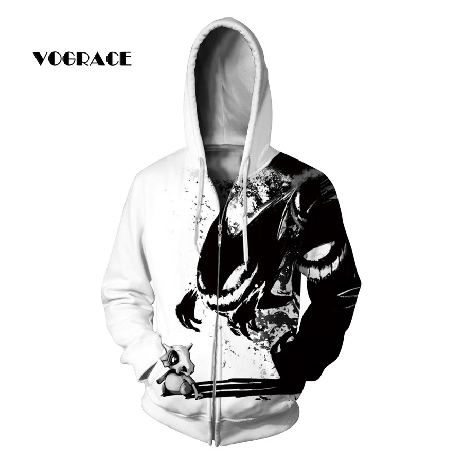 VOGRACE новые модные толстовки для мужчин/женщин 3d на молнии с принтом чернильных
