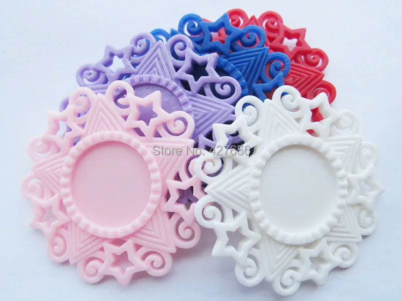 10 шт. 8 цветов Подвеска из смолы с плоским основанием филигранная окантовка