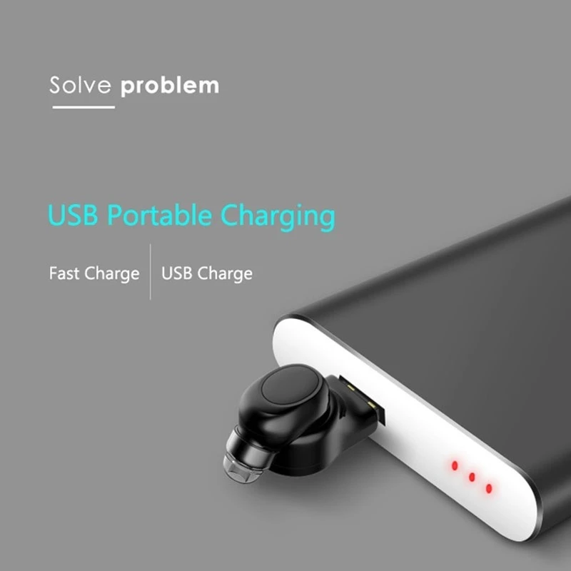 Мини Bluetooth спортивные наушники беспроводные с USB магнитной зарядкой в ухо