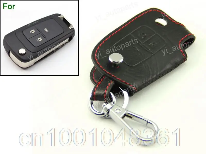 Leather Remote Case Smart Flip Key Holder Cover For Chevrolet Cruze Chain 3BT | Автомобили и мотоциклы
