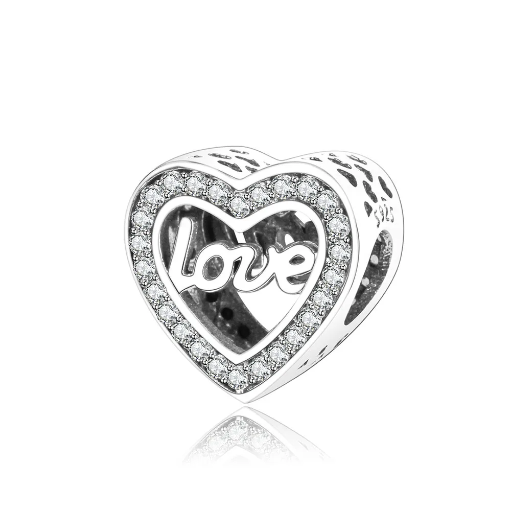Серебряные бусины 925 пробы оригинальные шармы Pandora Браслеты подвеска в виде Снежинки Шарм с прозрачным синим фианитом Berloque - Цвет: PAP0598