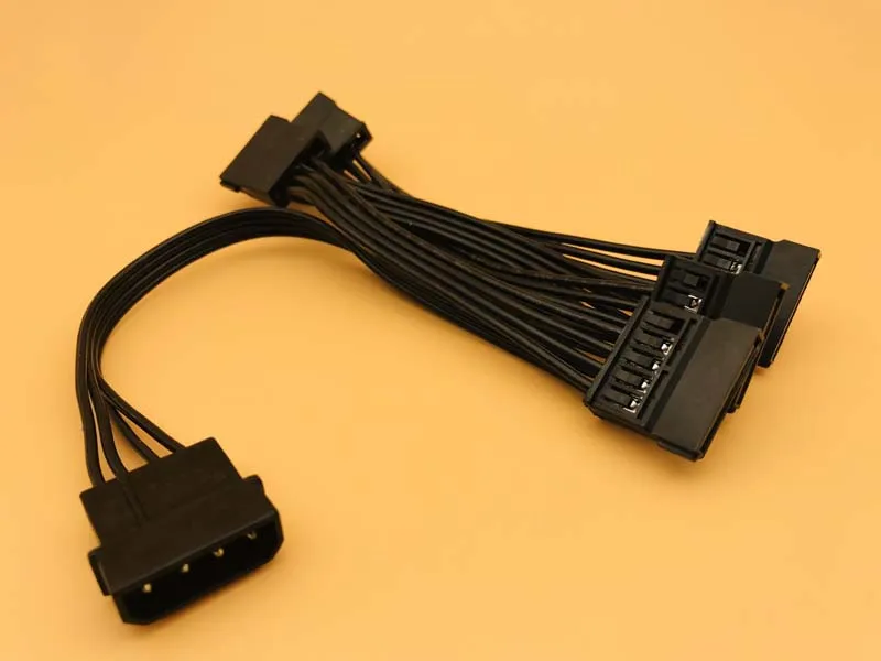 Кабель 18AWG для жесткого диска 4 контактный IDE Molex на 5 портовый 15 кабель питания SATA