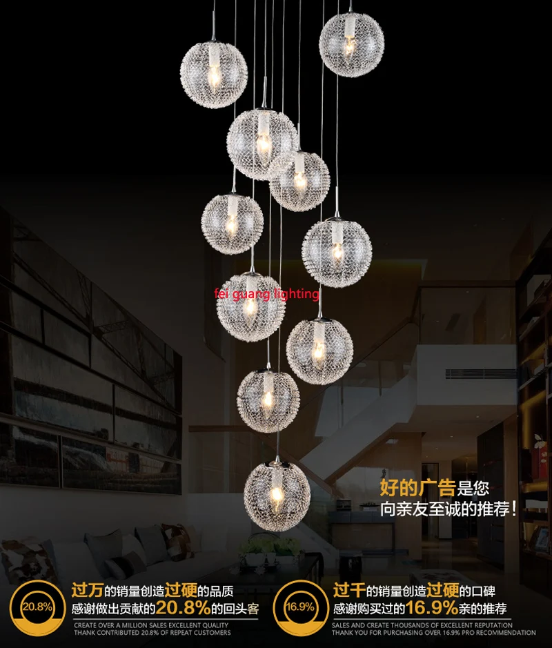 Скандинавская Люстра для лестницы Минималистичная лампа в стиле постмодерн