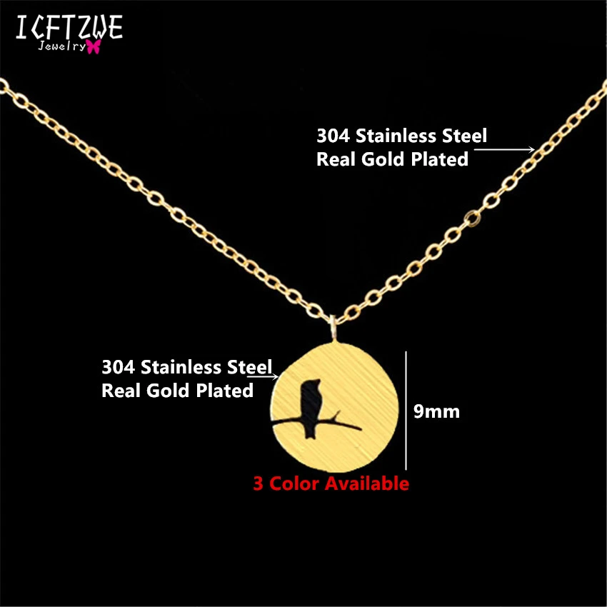 DIANSHANGKAITUOZHE Fashion Jewelry Collier Femme Gold Chain Kawaii Bird On a Branch Tattoo Choker Necklace Women Ketting Vrouwen|bird on