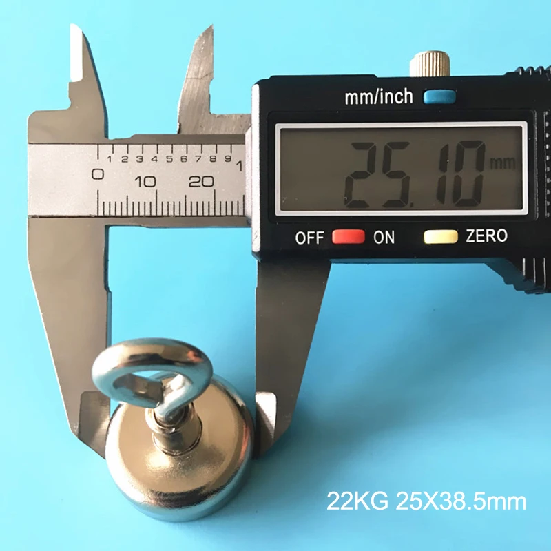 22KG 57/60/90 кг высокое качество неодимовые восстановления магнит металлический охоти море детектор рыбалки серебристого металла аксессуары - Цвет: 22KG