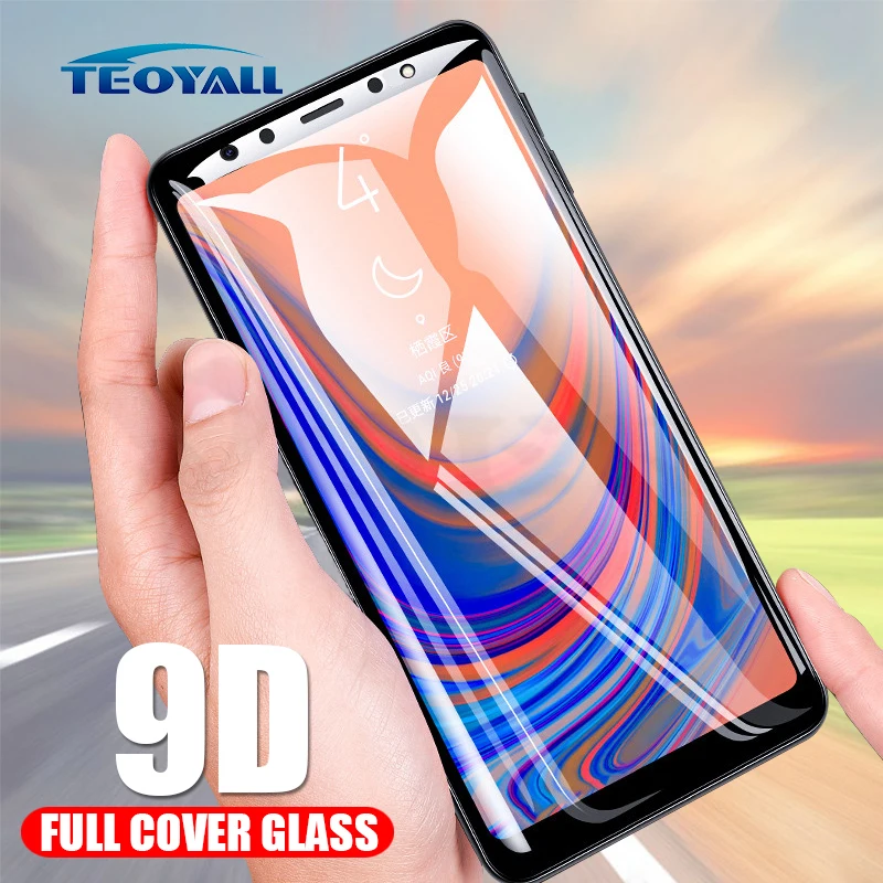 TeoYall 9D стекло для Samsung A7 2018 Защитное Galaxy A750 A6 A8 A9 защита экрана|Защитные стёкла и