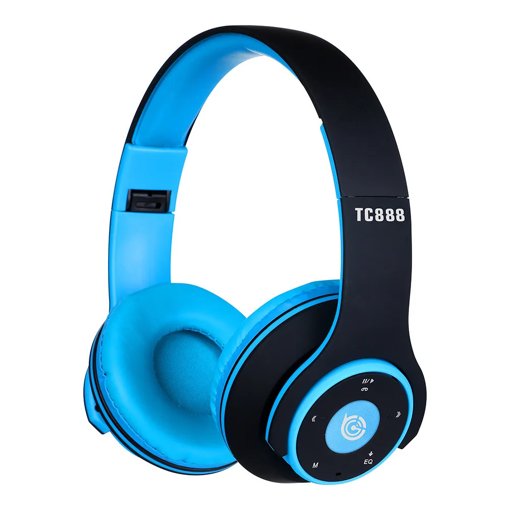 Blue VOBERRY, беспроводные Bluetooth BT 4,1, с креплением на голову, для спорта, спортзала, гарнитура, стерео наушники для всех смартфонов, наушники - Цвет: Blue