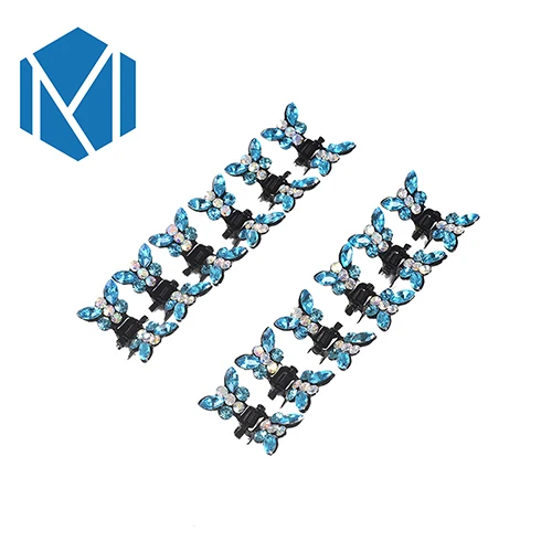 Blue Hair Claws M MISM 1 комплект = 12 шт. Стразы для девочек принцесса мини заколки для волос Красивые милые заколки для волос с животными зажимы аксессуары - Цвет: Blue Hair Claws