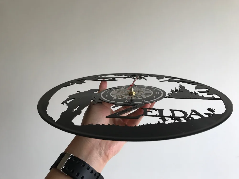 Новое искусство CD виниловый диск настенные часы Saat Legend of Zelda ручной работы черные наручные часы, настенные часы Reloj De Pared Декор домашний дизайн
