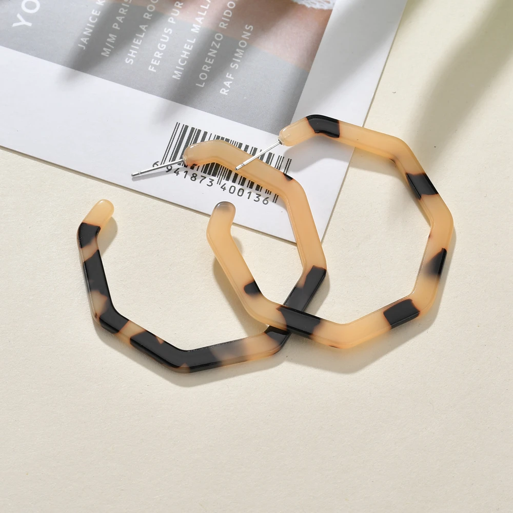 Простые Модные Акриловые серьги ручной работы разноцветные геометрические