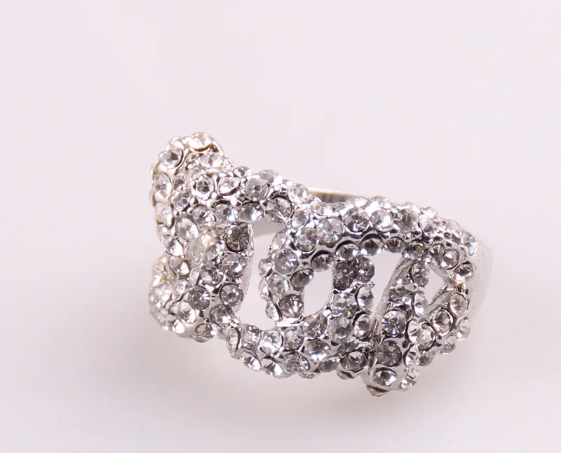 Модные женские обручальные кольца большого размера с тремя звеньями и