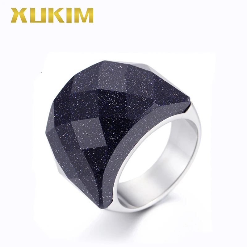 Мужские и женские кольца из титана TSR227 Xukim черные обручальные нержавеющей стали |