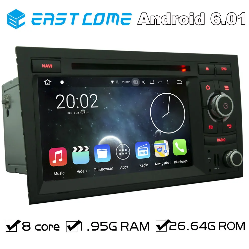 Чистый Android 6 0 Автомобильный DVD для AUDI A4 2002 2003 2004 2005 2006 2007 SEAT EXEO 2009 2010 2011 2012 с